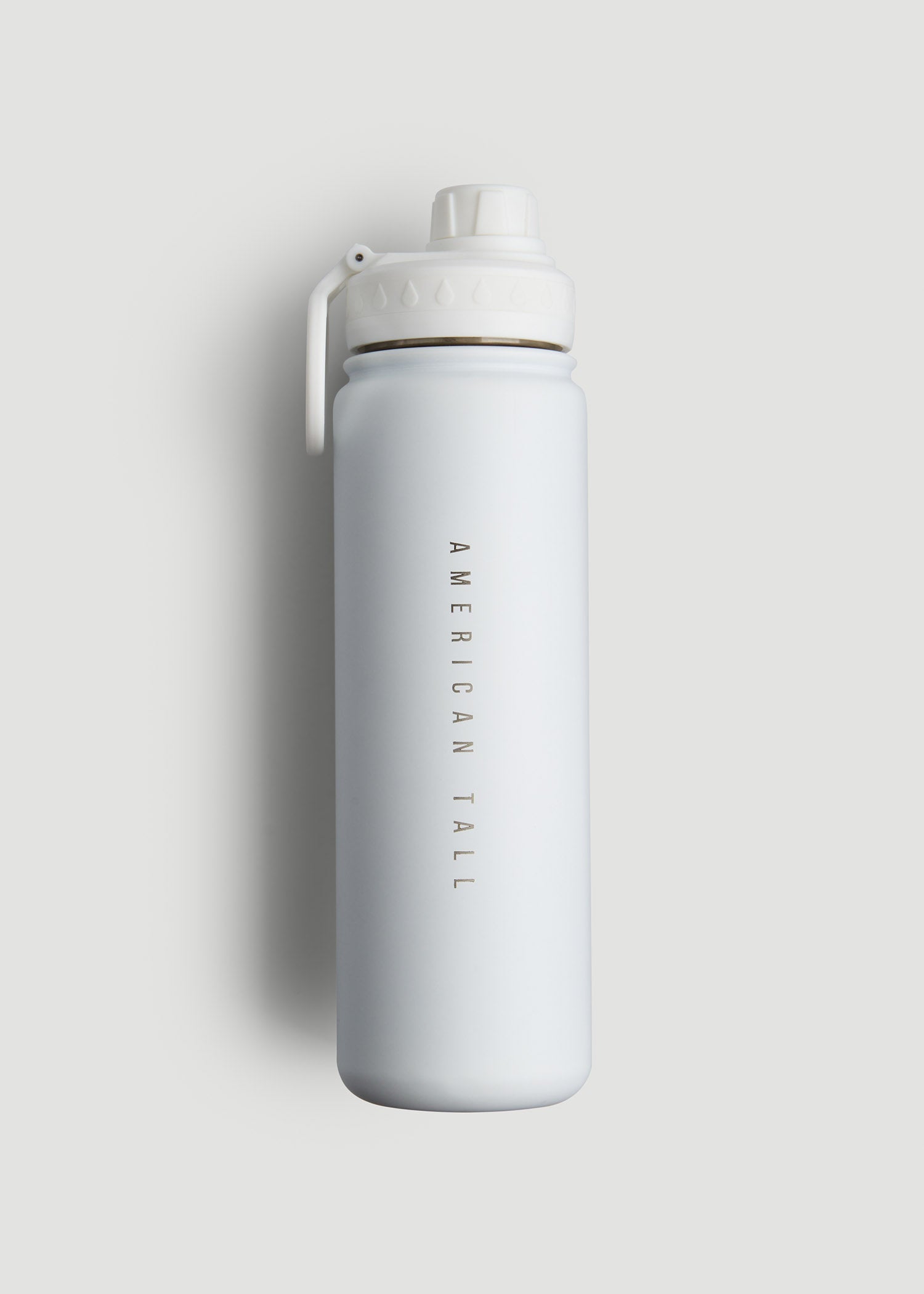 American Tall Women|Men Water Bottle in White
