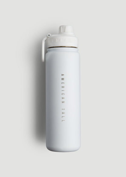 American Tall Women|Men Water Bottle in White