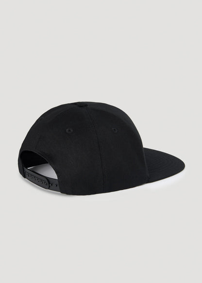 American Tall Women|Men American Tall Flat Brim Hat in Black