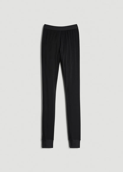 American Tall Women Thermal Merino Wool Base Layer Legging for Tall Women in Black