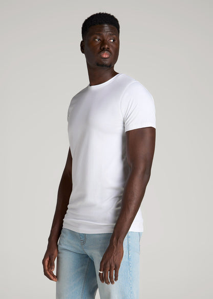 American Tall Men The Essential Modern Fit Crewneck Tee for Tall Men in White