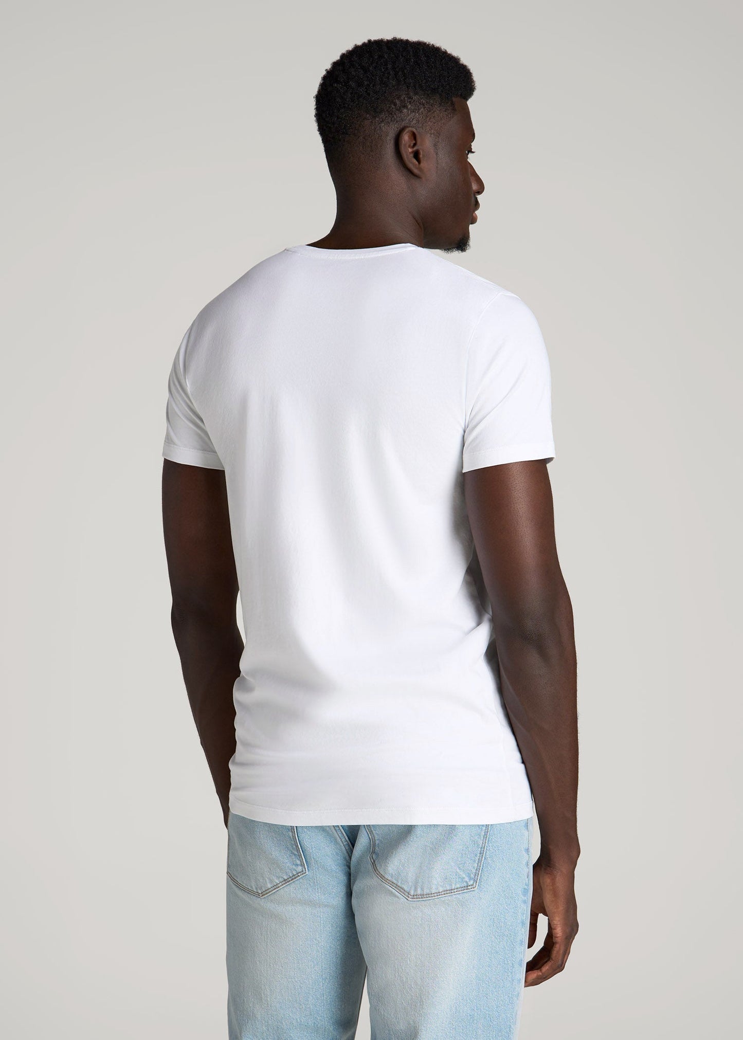 American Tall Men The Essential Modern Fit Crewneck Tee for Tall Men in White