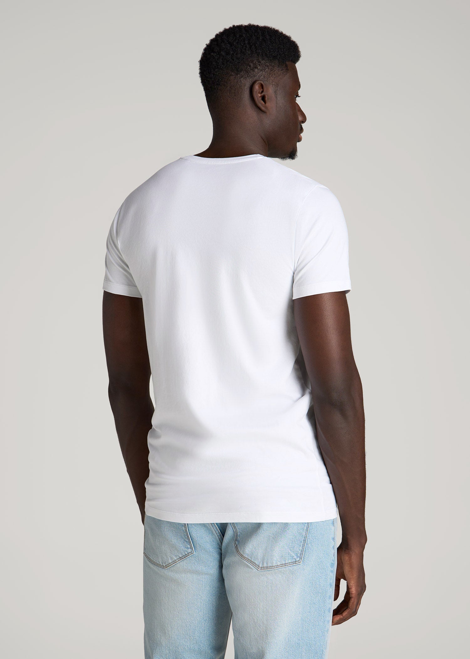American Tall Men The Essential Modern Fit Crewneck Tee for Tall Men in White