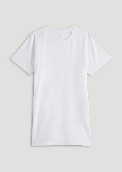 American Tall Men The Essential Modern Fit Crewneck Tee for Tall Men in White