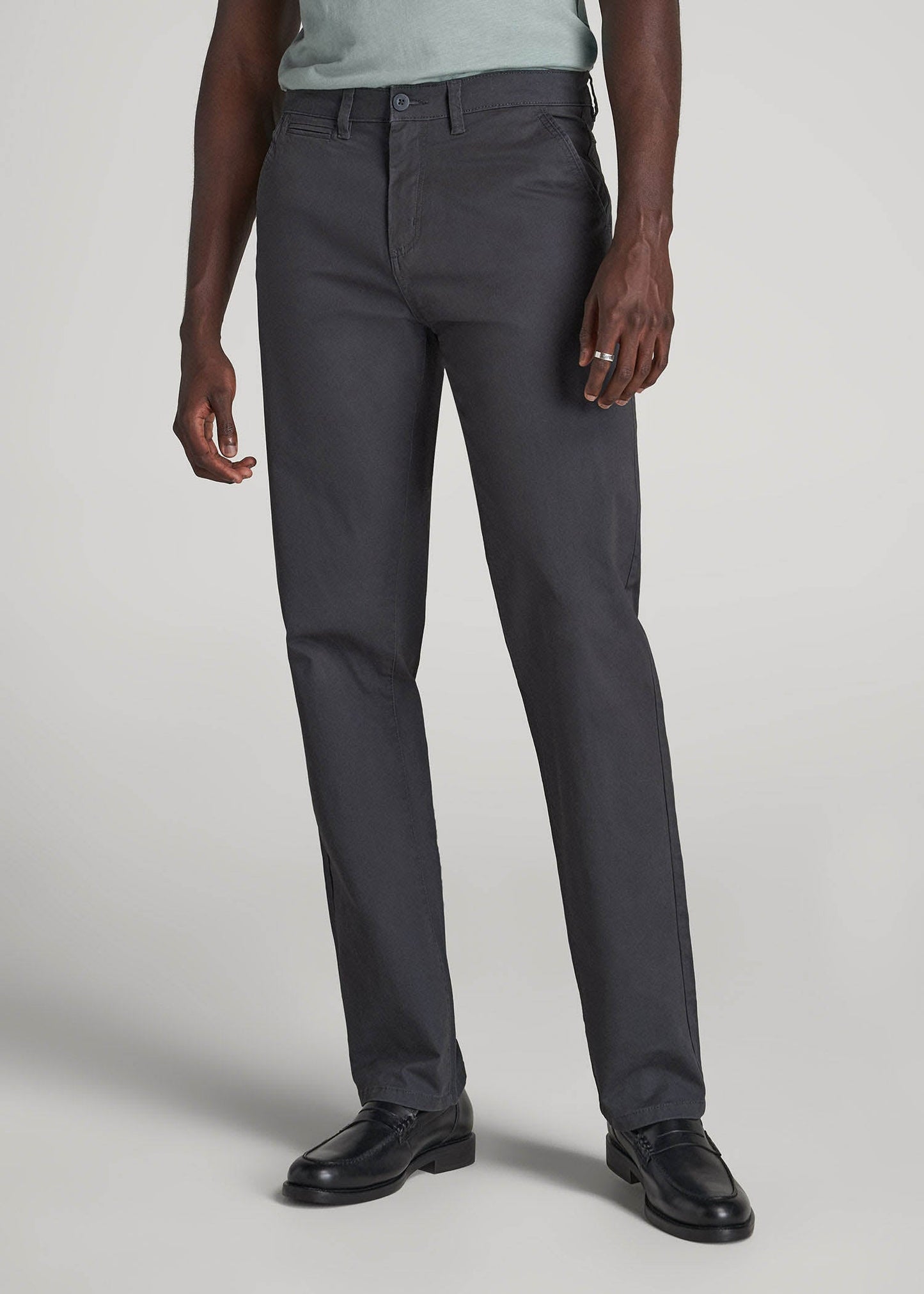 American Tall Men J1 STRAIGHT Leg Chinos for Tall Men in Iron Grey