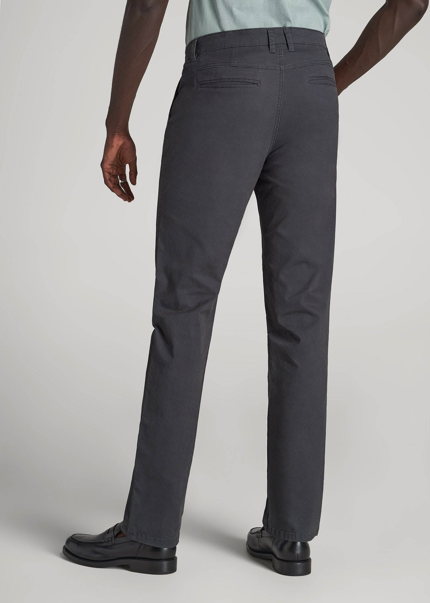 American Tall Men J1 STRAIGHT Leg Chinos for Tall Men in Iron Grey
