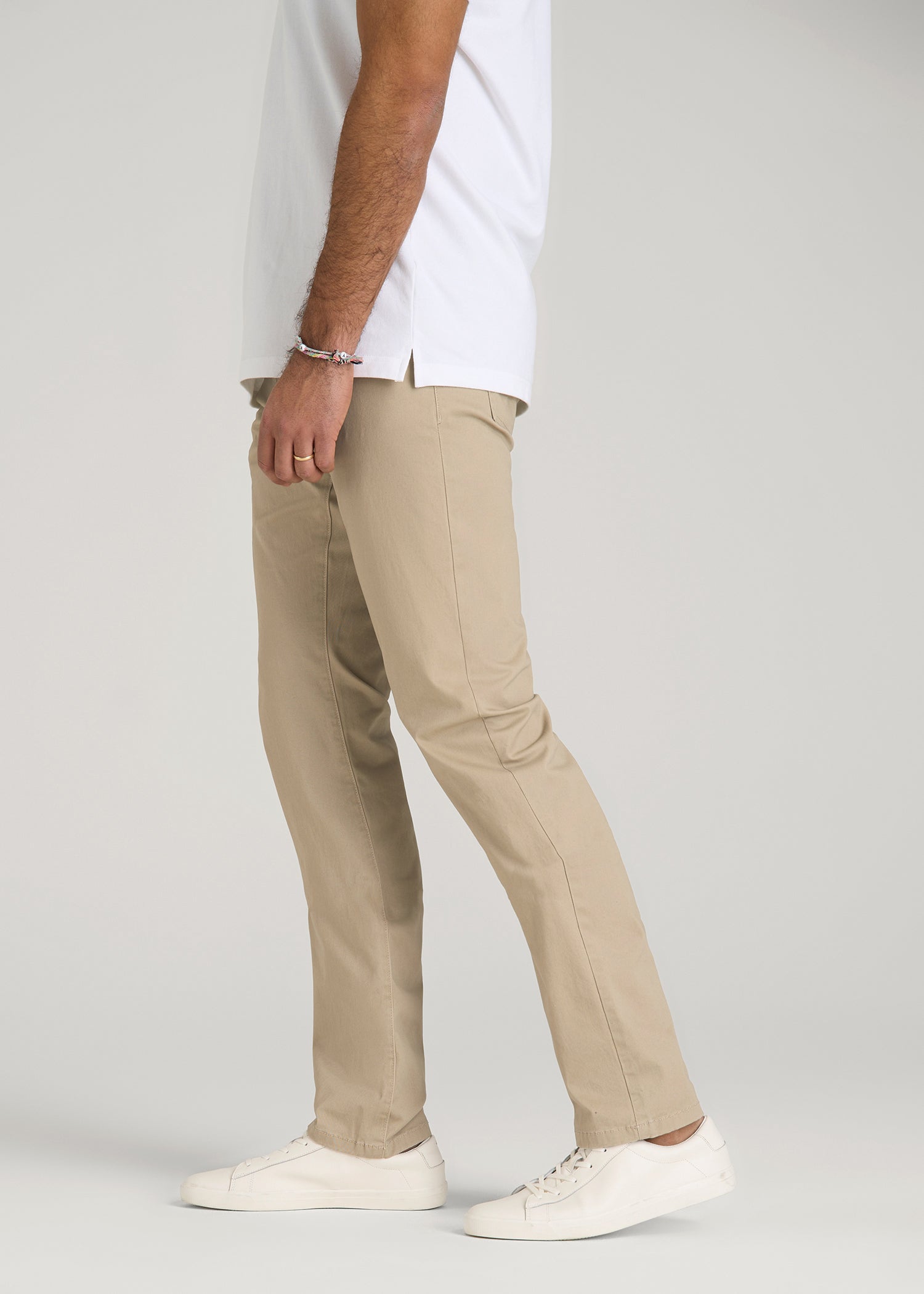 American Tall Men Carman TAPERED Fit Five Pocket Pants for Tall Men in Desert Khaki