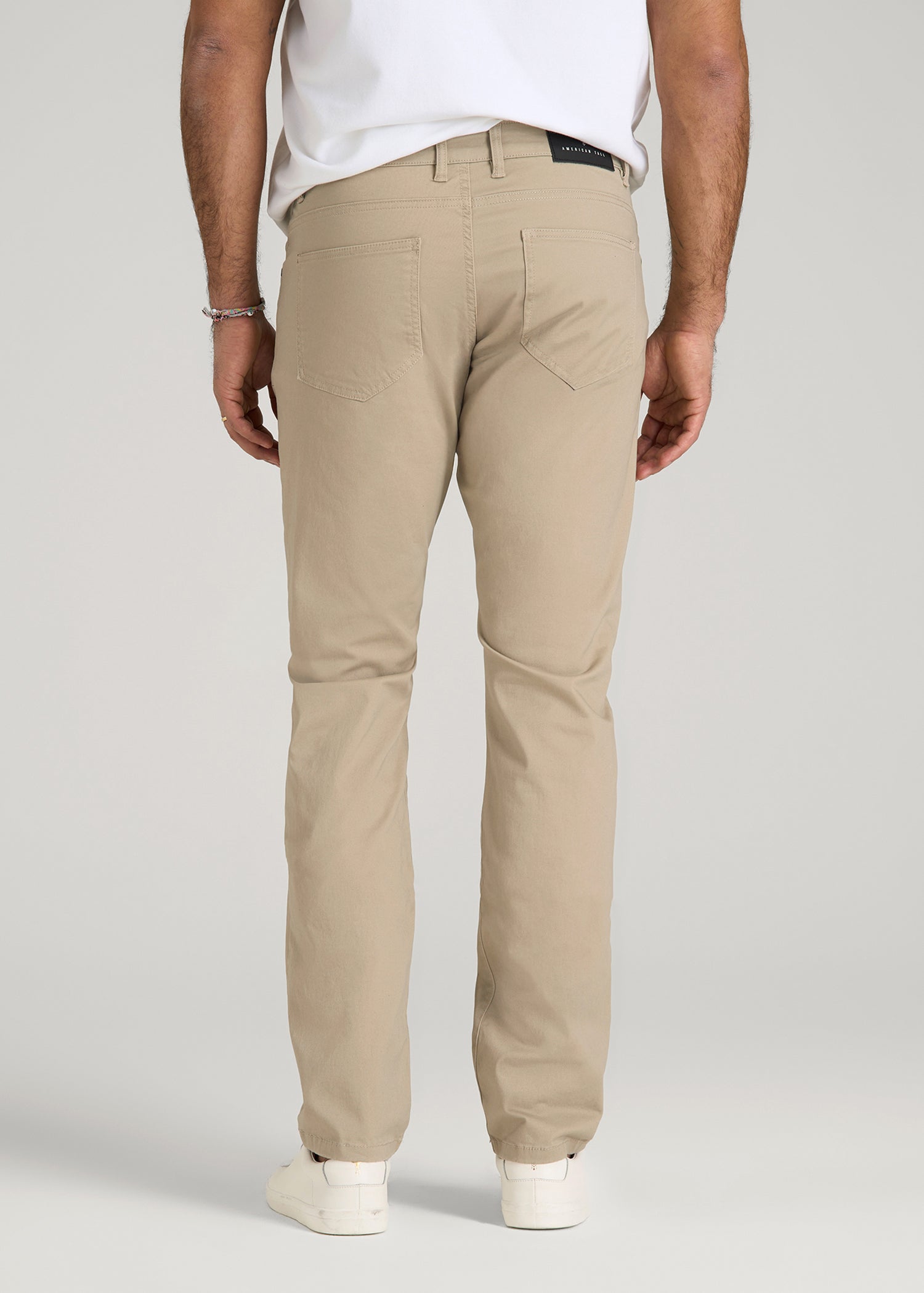 American Tall Men Carman TAPERED Fit Five Pocket Pants for Tall Men in Desert Khaki