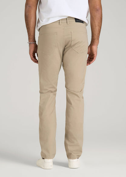 American Tall Men Carman TAPERED Fit Five Pocket Pants for Tall Men in Desert Khaki