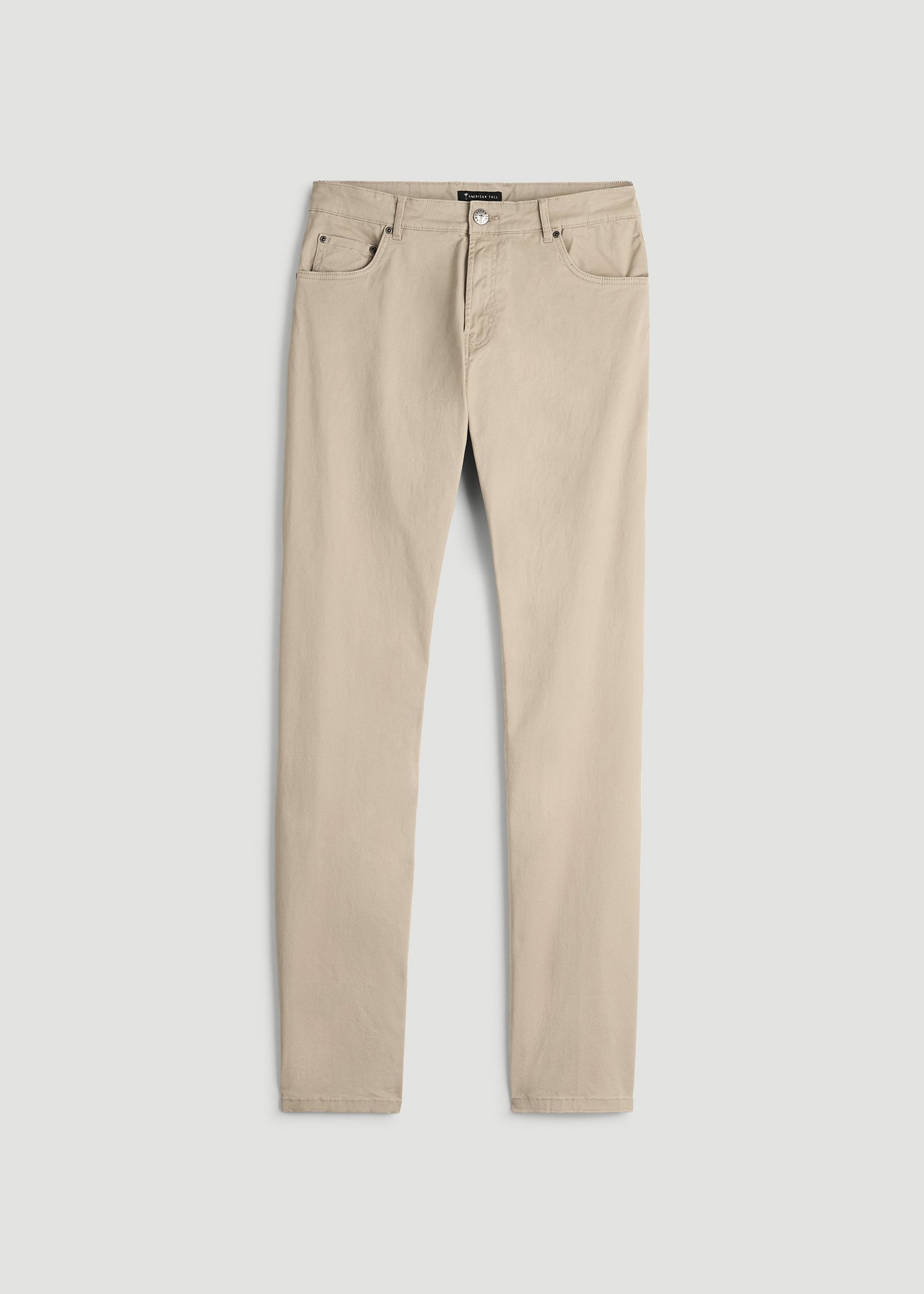 American Tall Men Carman TAPERED Fit Five Pocket Pants for Tall Men in Desert Khaki