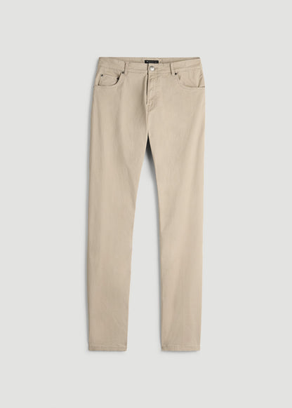 American Tall Men Carman TAPERED Fit Five Pocket Pants for Tall Men in Desert Khaki