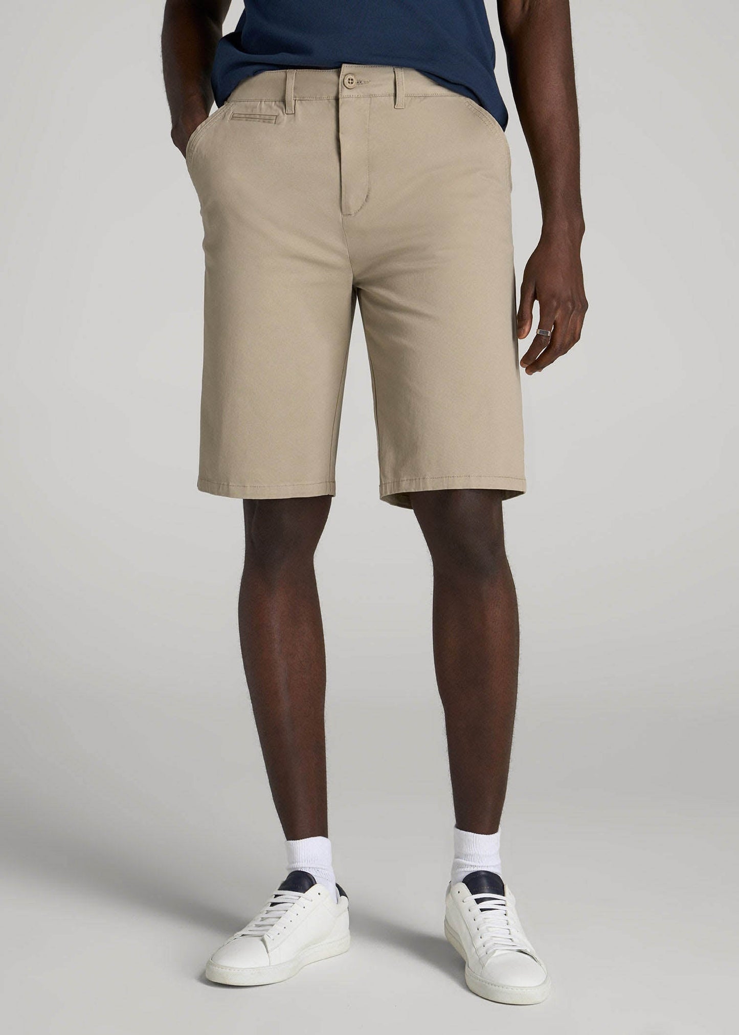 American Tall Men Chino Shorts for Tall Men in Desert Khaki