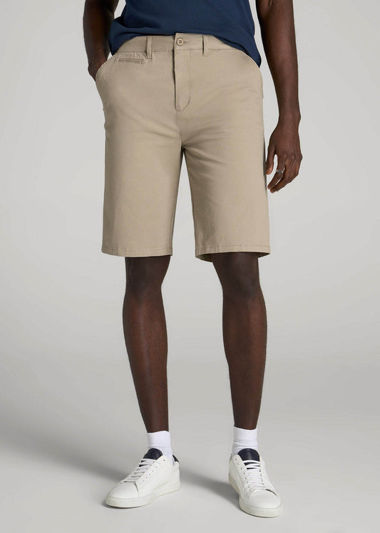 American Tall Men Chino Shorts for Tall Men in Desert Khaki