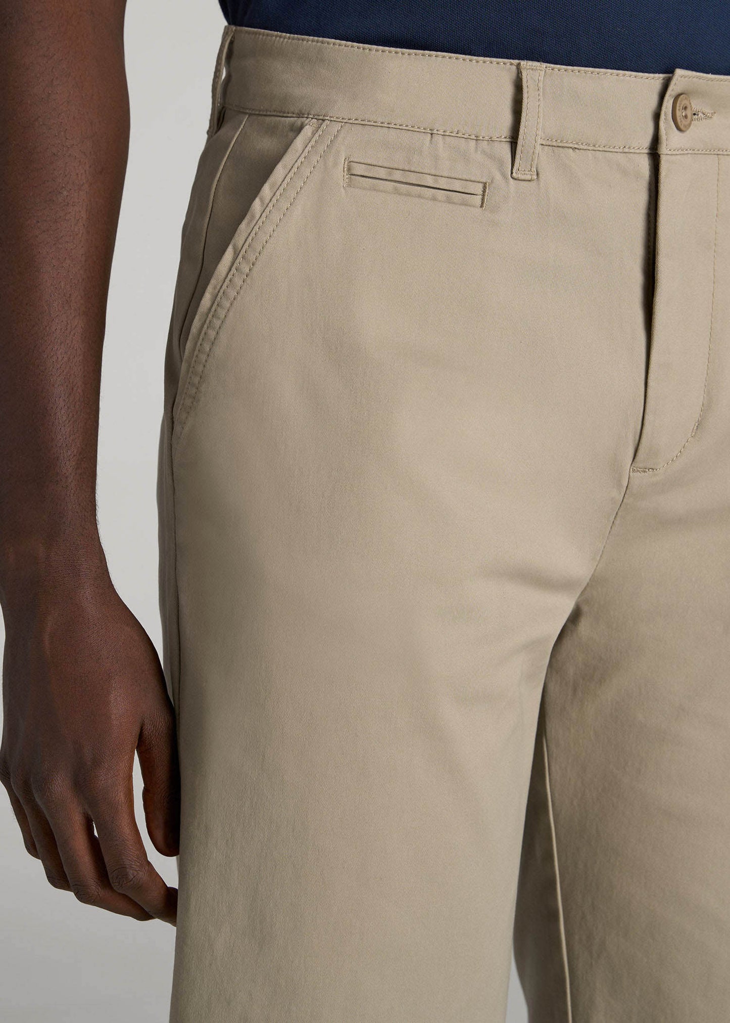 American Tall Men Chino Shorts for Tall Men in Desert Khaki
