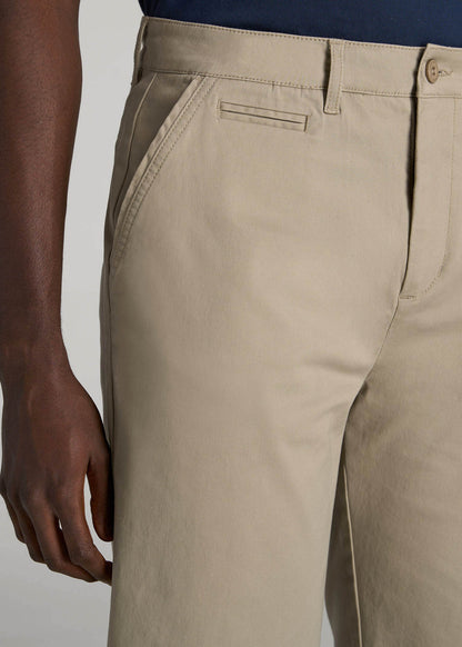 American Tall Men Chino Shorts for Tall Men in Desert Khaki