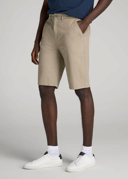 American Tall Men Chino Shorts for Tall Men in Desert Khaki