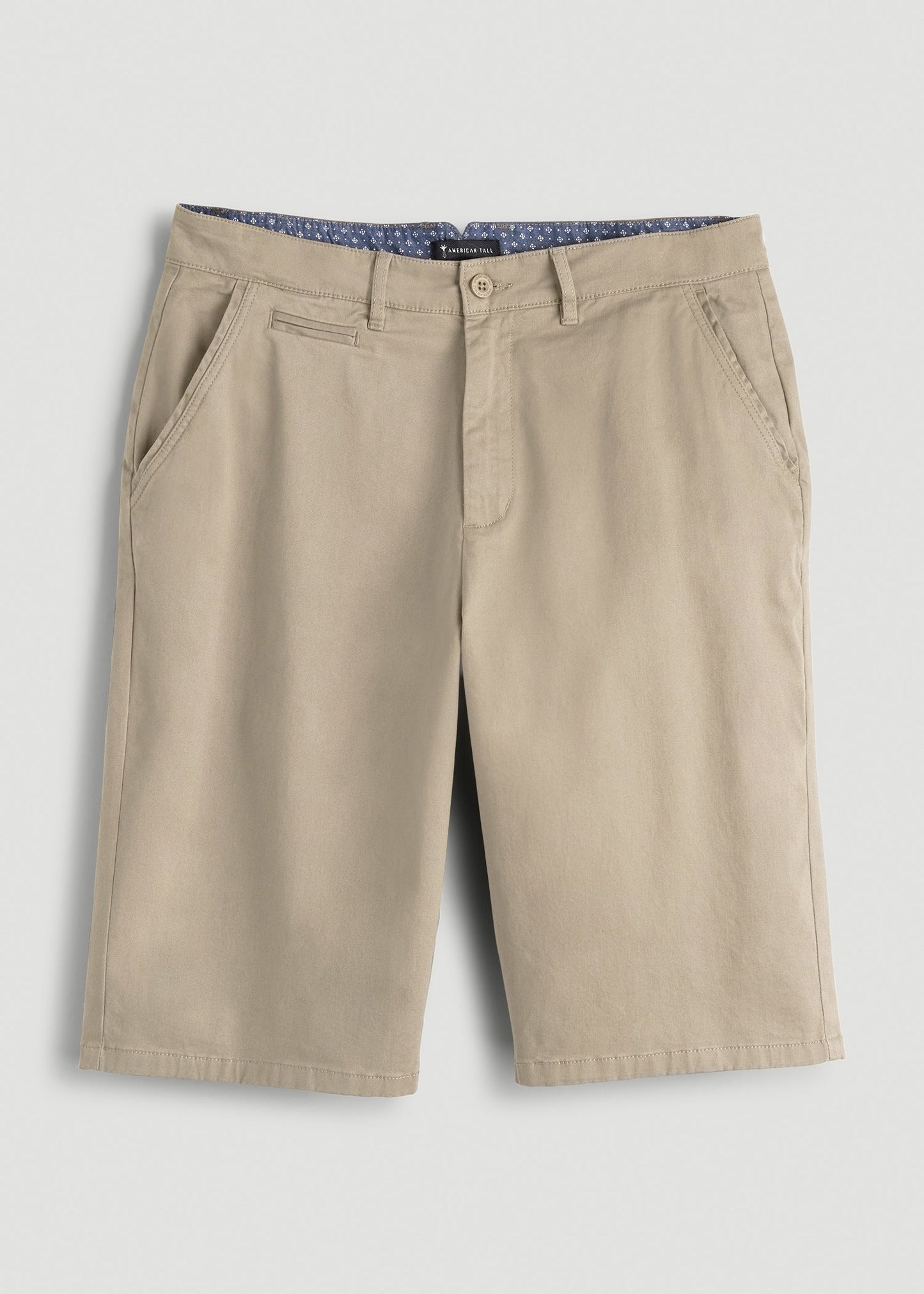 American Tall Men Chino Shorts for Tall Men in Desert Khaki