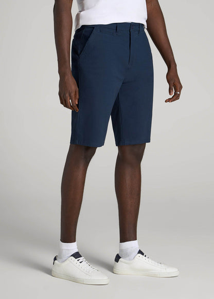 American Tall Men Chino Shorts for Tall Men in Marine Navy