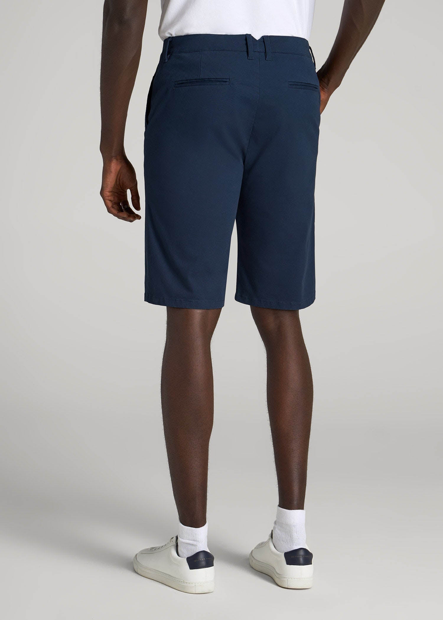 American Tall Men Chino Shorts for Tall Men in Marine Navy