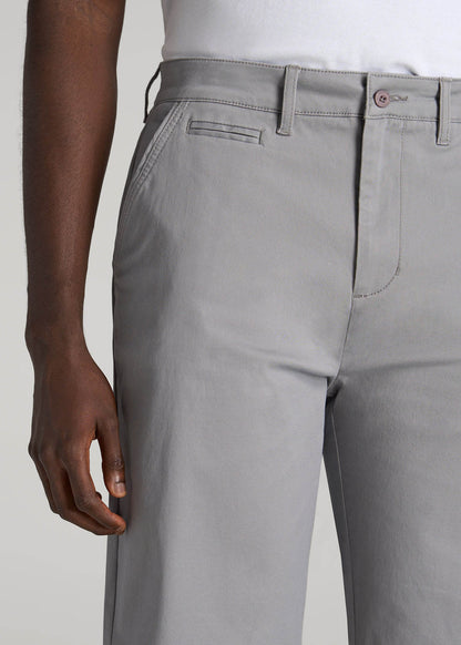 American Tall Men Chino Shorts for Tall Men in Pebble Grey