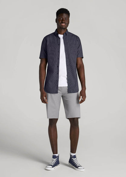 American Tall Men Chino Shorts for Tall Men in Pebble Grey