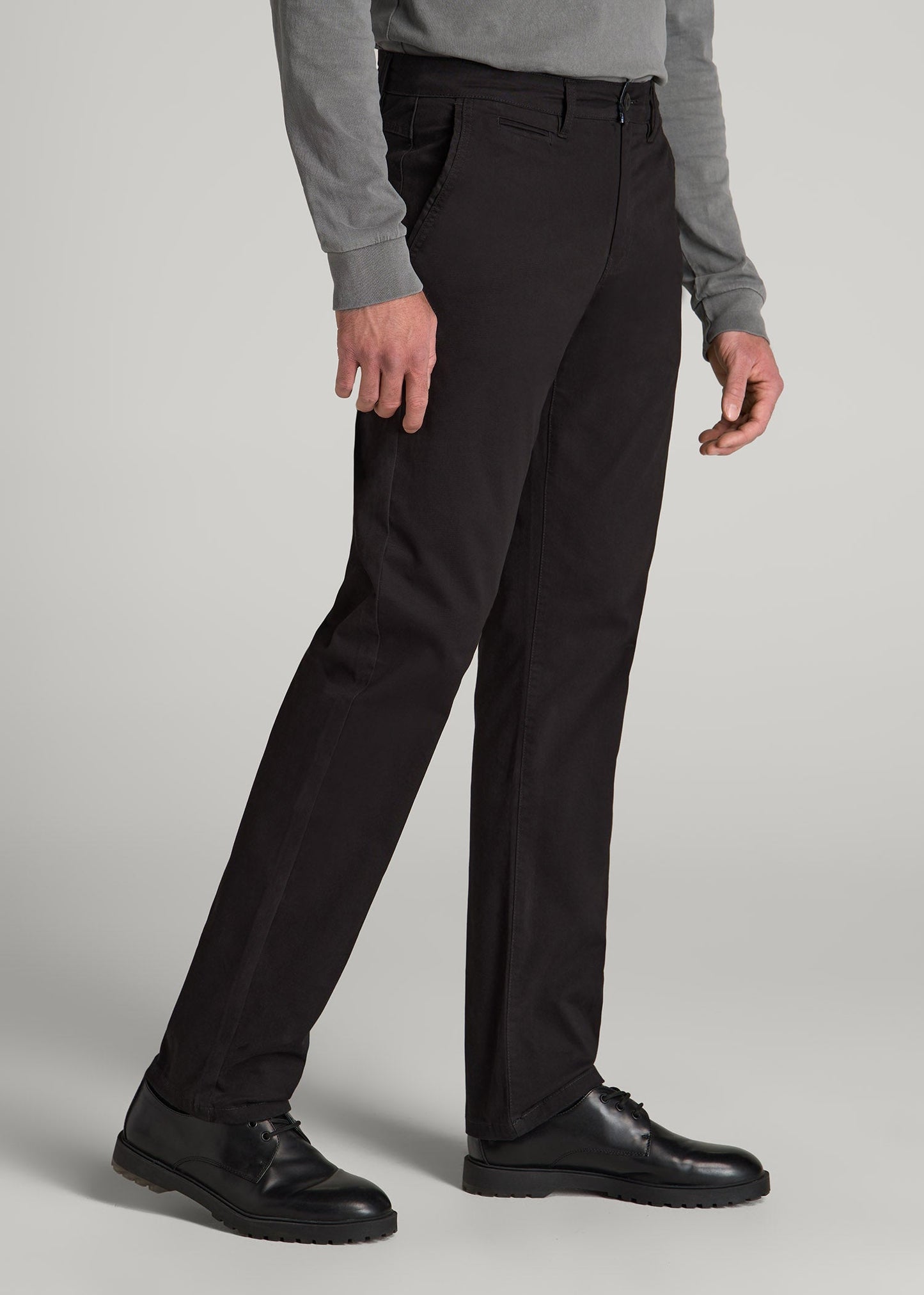 American Tall Men J1 STRAIGHT Leg Chinos for Tall Men in Black