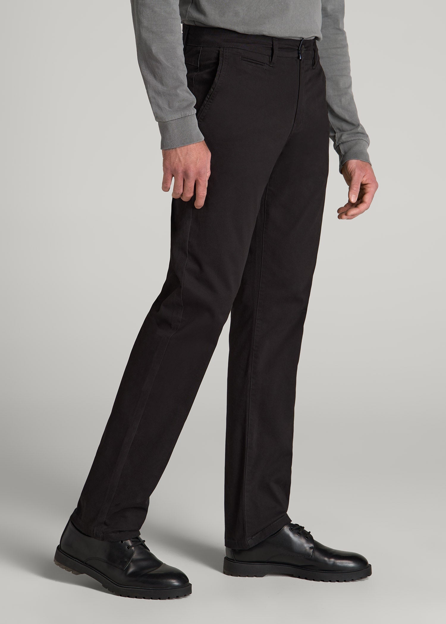 American Tall Men J1 STRAIGHT Leg Chinos for Tall Men in Black