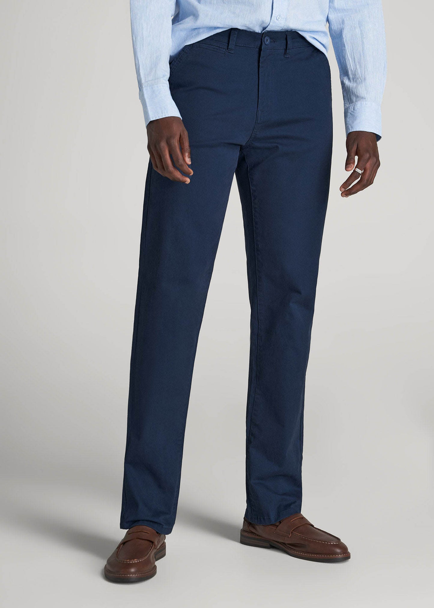American Tall Men J1 STRAIGHT Leg Chinos for Tall Men in Marine Navy