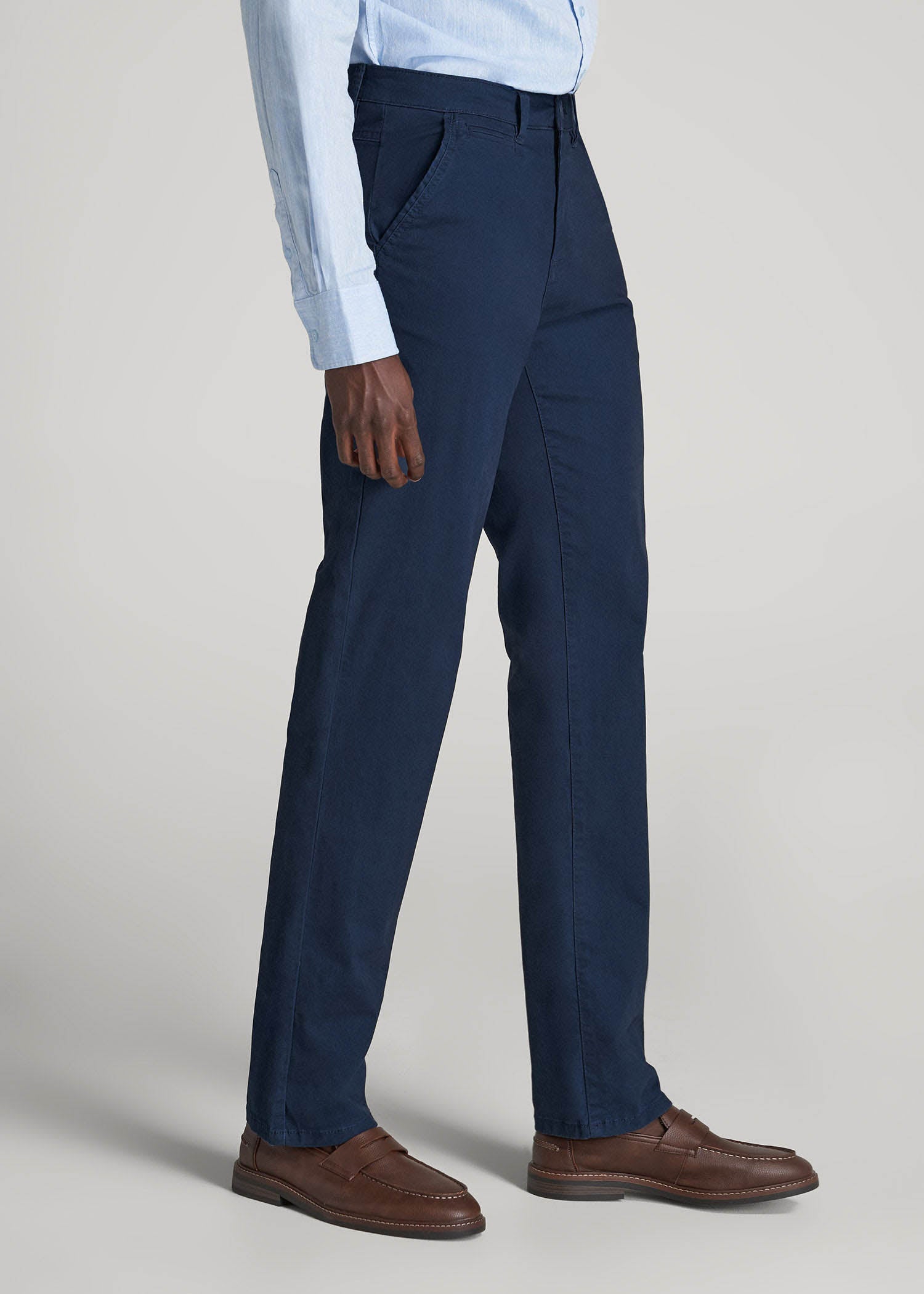 American Tall Men J1 STRAIGHT Leg Chinos for Tall Men in Marine Navy