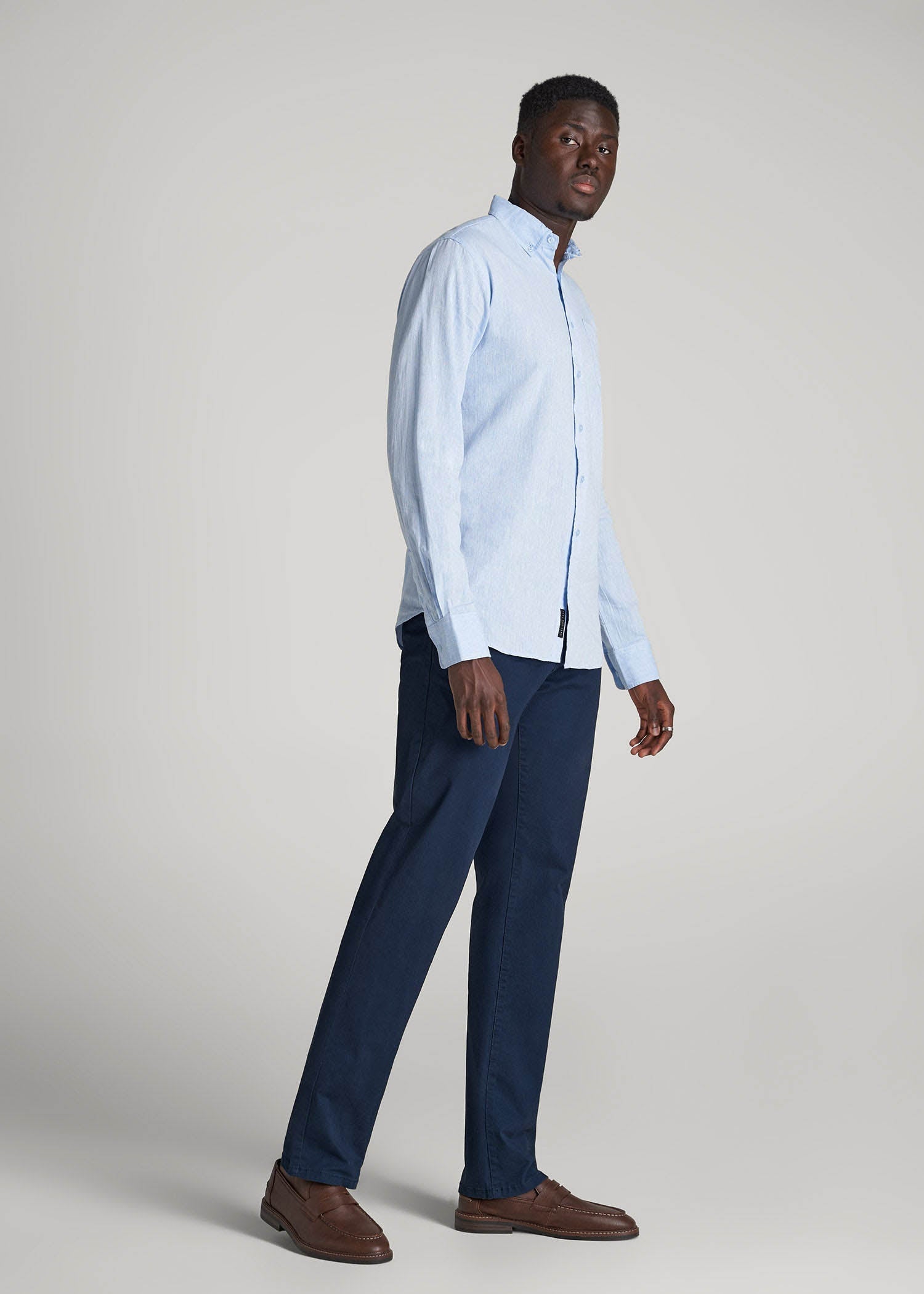American Tall Men J1 STRAIGHT Leg Chinos for Tall Men in Marine Navy
