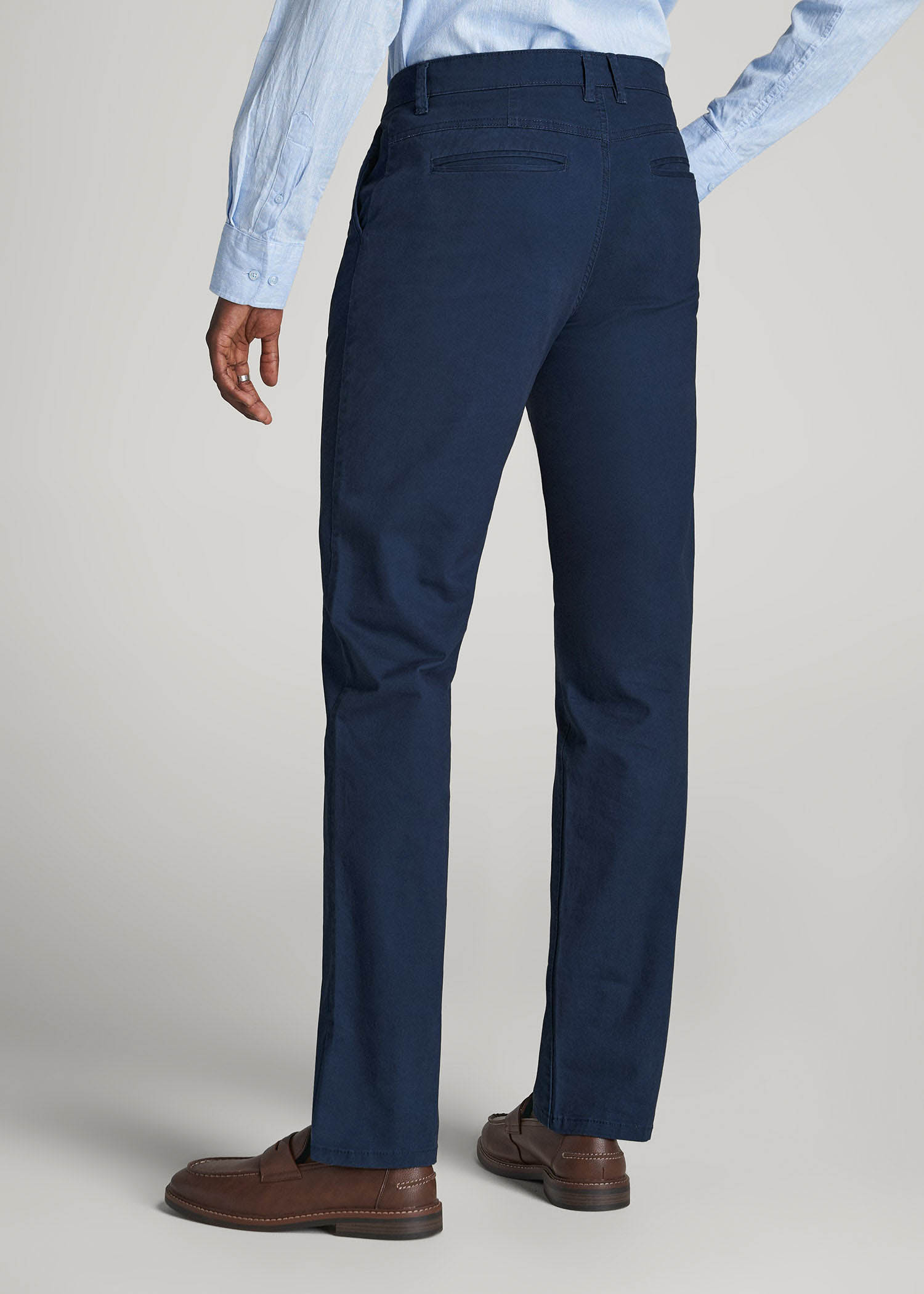 American Tall Men J1 STRAIGHT Leg Chinos for Tall Men in Marine Navy