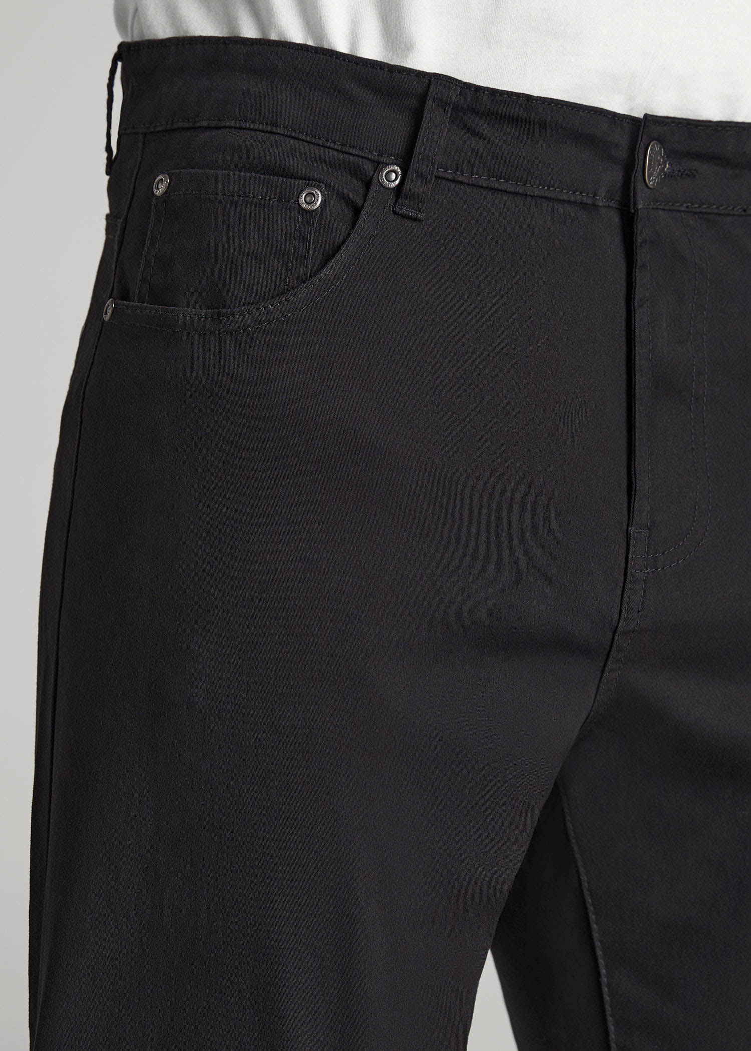 American Tall Men J1 STRAIGHT Leg Five-Pocket Pants for Tall Men in Black