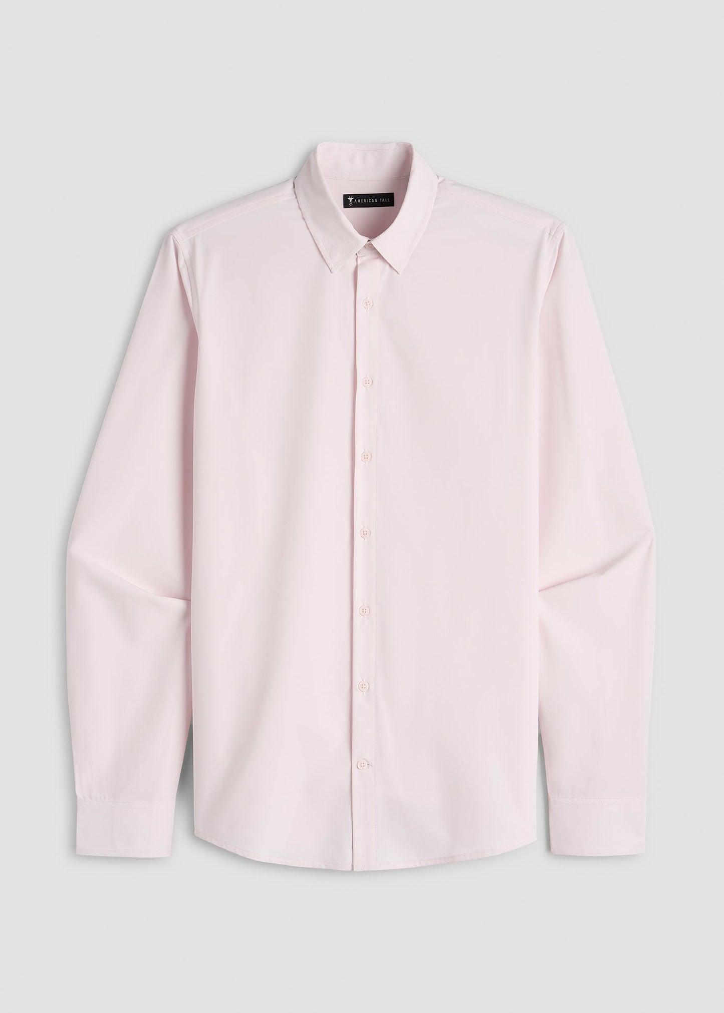 American Tall Men Traveler Stretch Dress Shirt for Tall Men in Grey Lilac