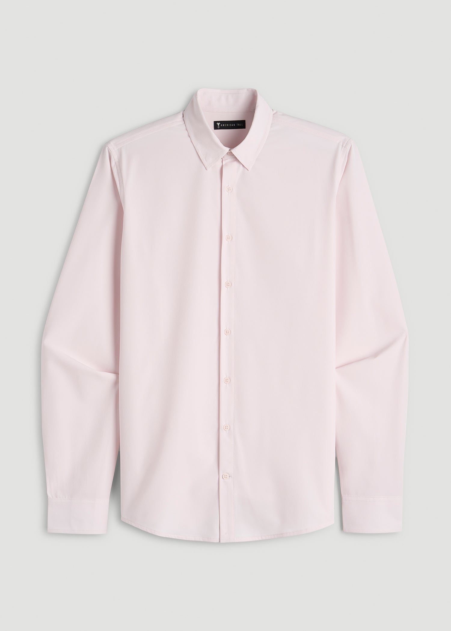 American Tall Men Traveler Stretch Dress Shirt for Tall Men in Grey Lilac