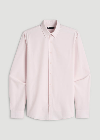American Tall Men Traveler Stretch Dress Shirt for Tall Men in Grey Lilac