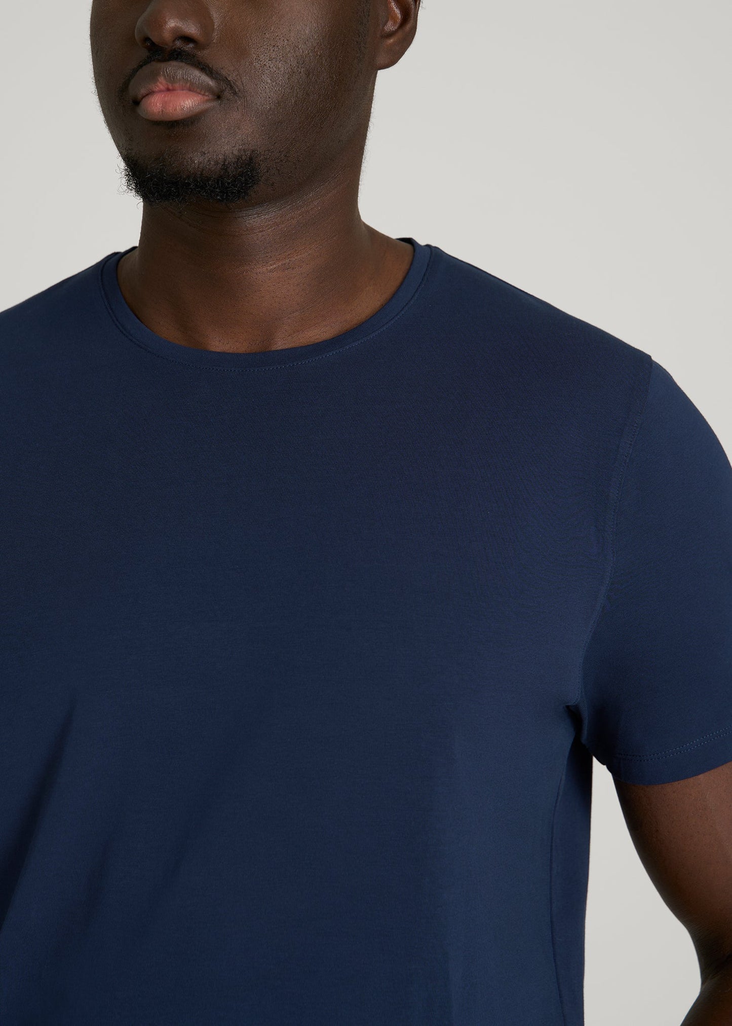 American Tall Men The Essential Modern Fit Crewneck Tee for Tall Men in Navy