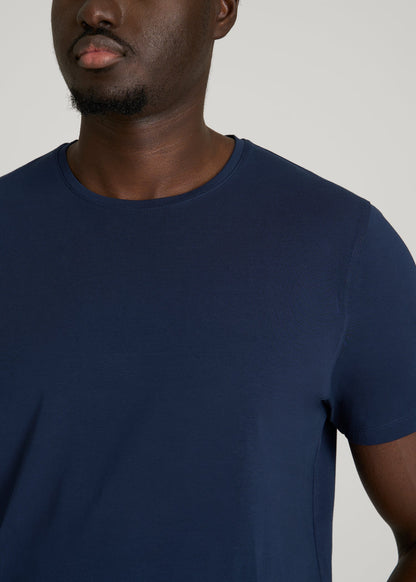American Tall Men The Essential Modern Fit Crewneck Tee for Tall Men in Navy
