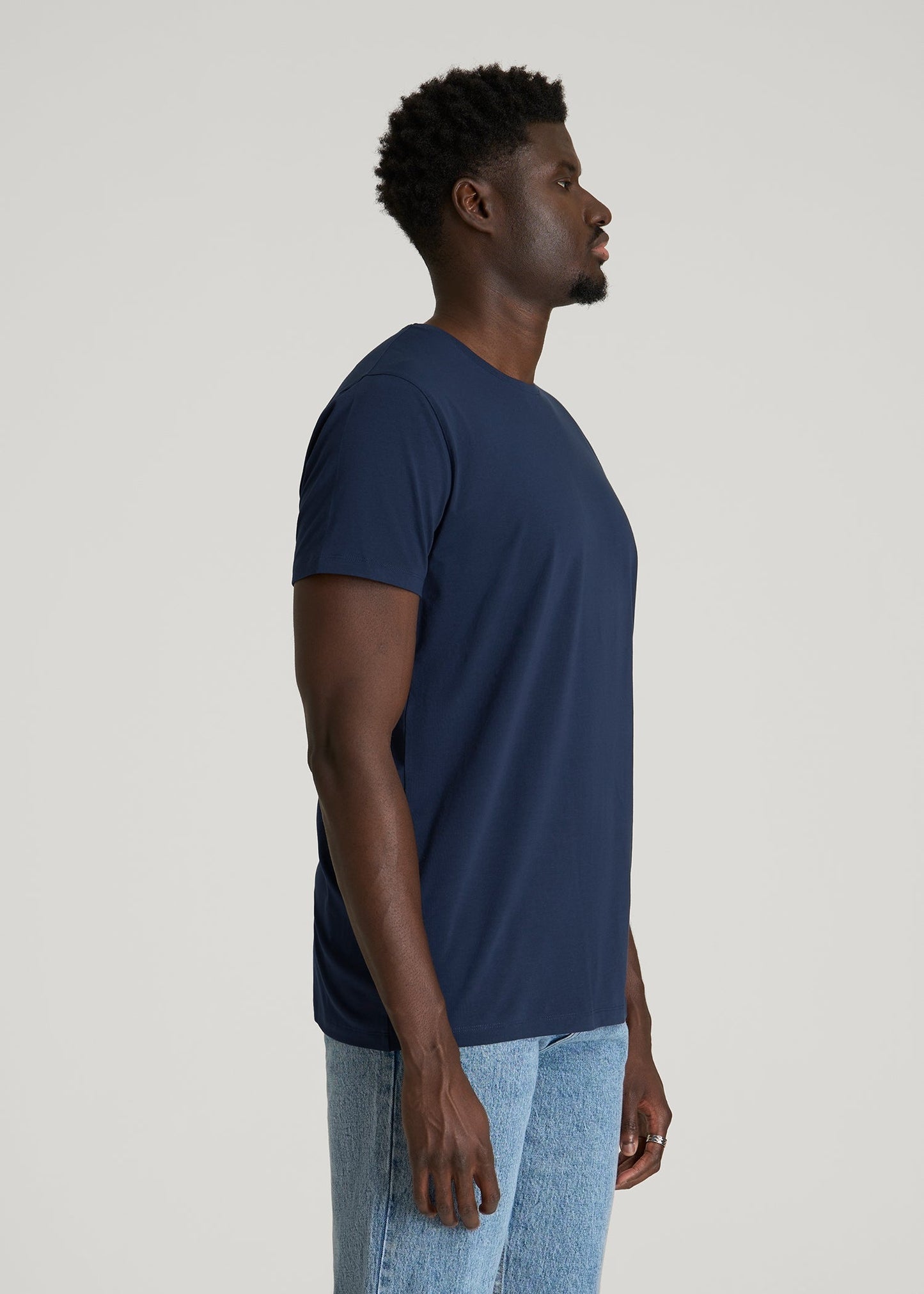 American Tall Men The Essential Modern Fit Crewneck Tee for Tall Men in Navy