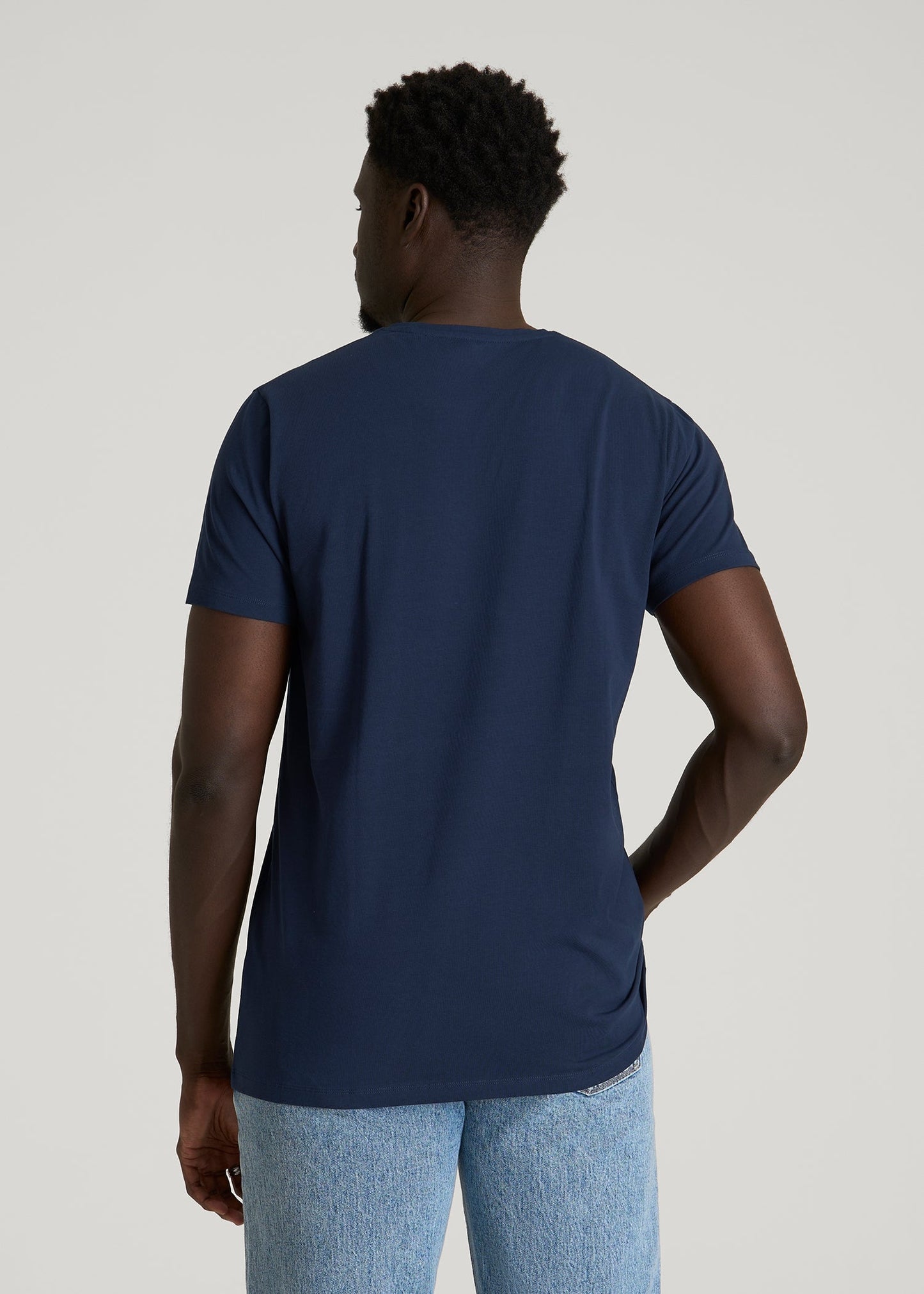 American Tall Men The Essential Modern Fit Crewneck Tee for Tall Men in Navy