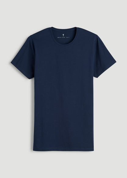 American Tall Men The Essential Modern Fit Crewneck Tee for Tall Men in Navy