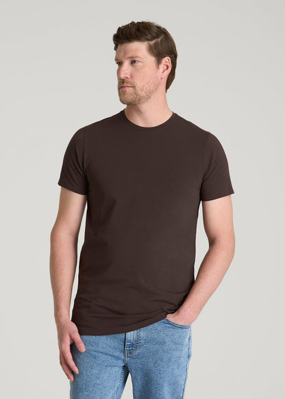 American Tall Men The Essential Modern Fit Crewneck Tee for Tall Men in Espresso