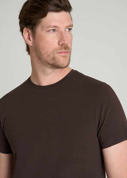 American Tall Men The Essential Modern Fit Crewneck Tee for Tall Men in Espresso