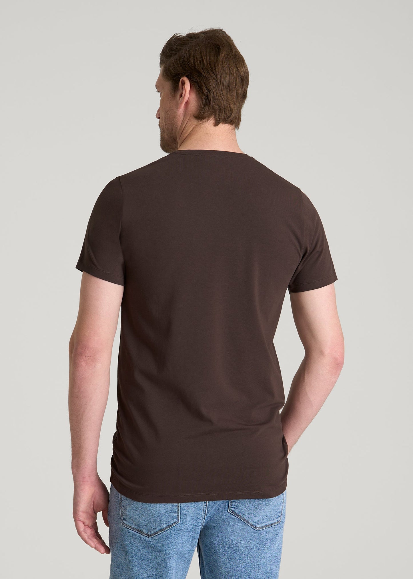 American Tall Men The Essential Modern Fit Crewneck Tee for Tall Men in Espresso