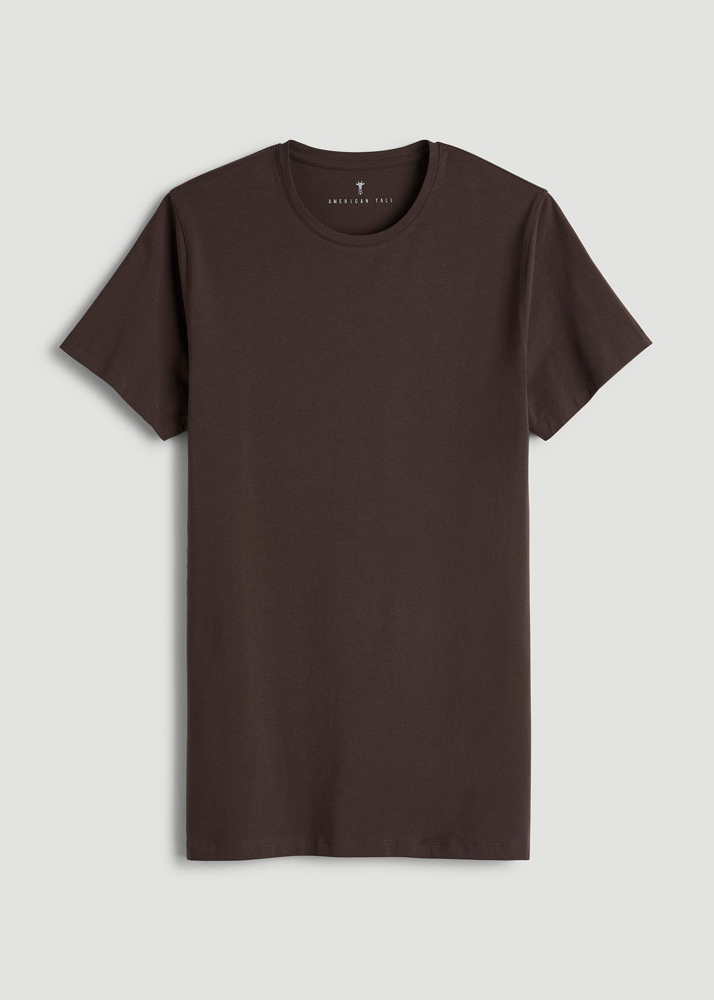 American Tall Men The Essential Modern Fit Crewneck Tee for Tall Men in Espresso