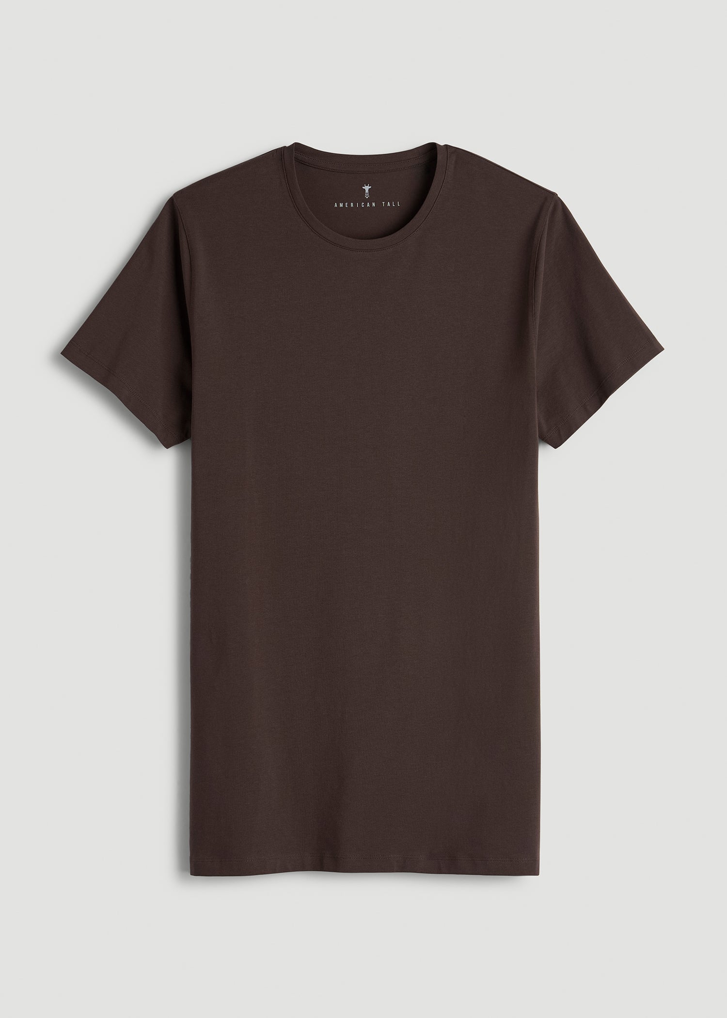 American Tall Men The Essential Modern Fit Crewneck Tee for Tall Men in Espresso