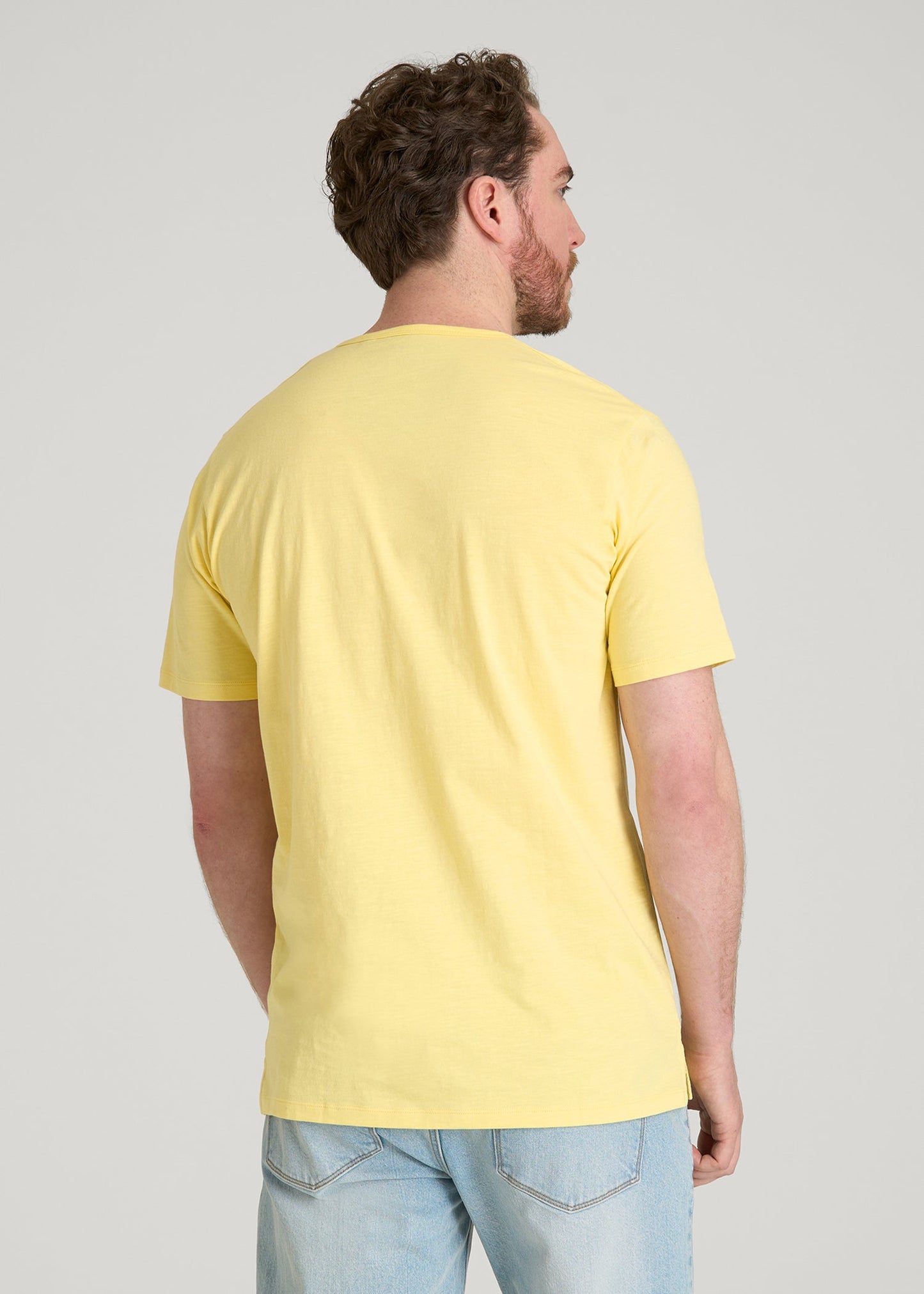 American Tall Men REGULAR-FIT Slub Tee for Tall Men in Lemon Drop