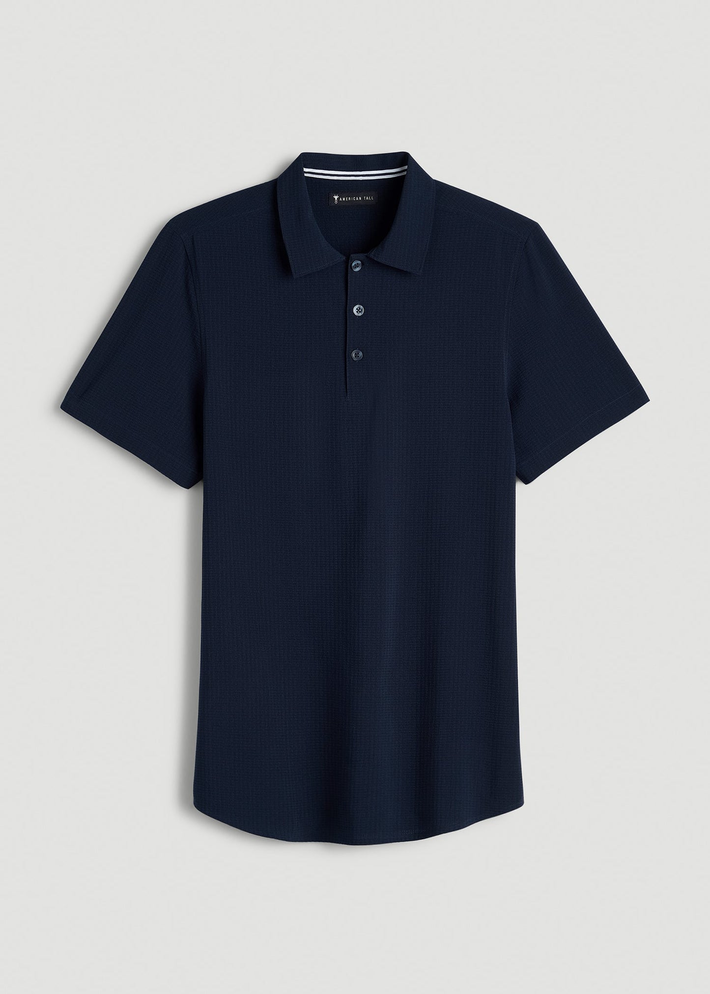 American Tall Men Coastal Perforated Polo for Tall Men in Patriot Blue