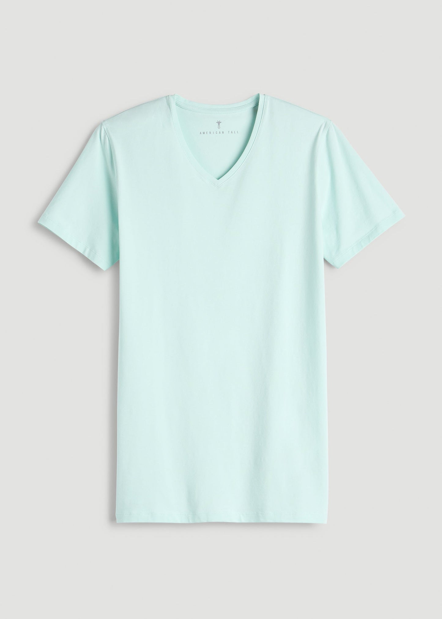 American Tall Men The Essential Slim Fit V-Neck Tee for Tall Men in Opal Blue