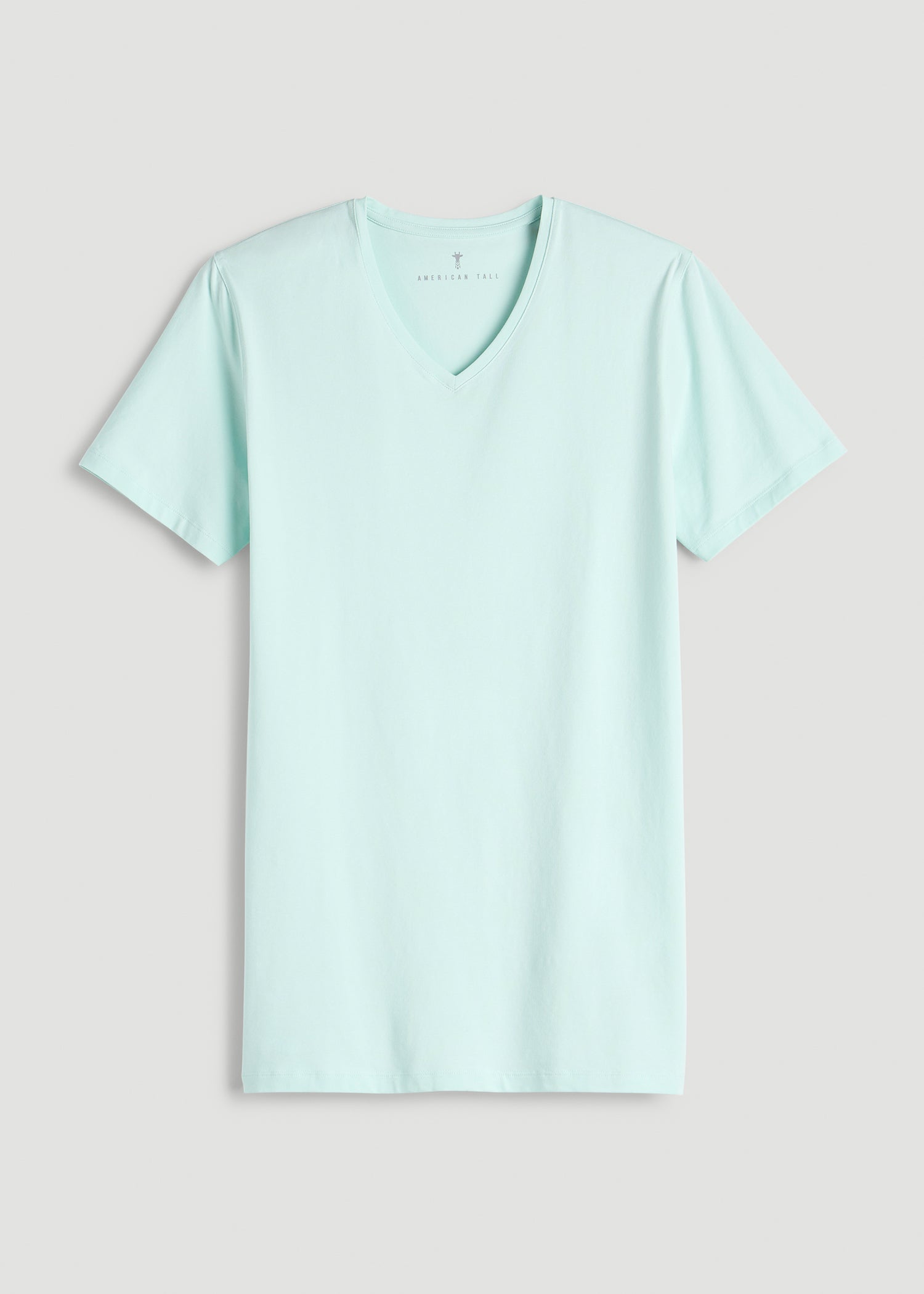 American Tall Men The Essential Slim Fit V-Neck Tee for Tall Men in Opal Blue