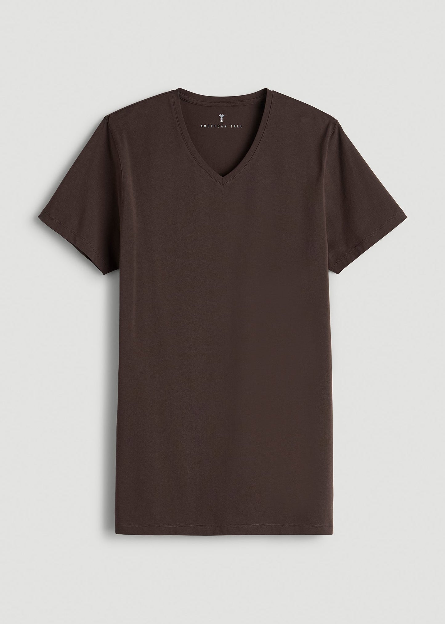 American Tall Men The Essential Modern Fit V-Neck Tee for Tall Men in Espresso